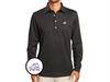 TCU - Jacquard Long Sleeve Range Polo - Horned Frog - Black