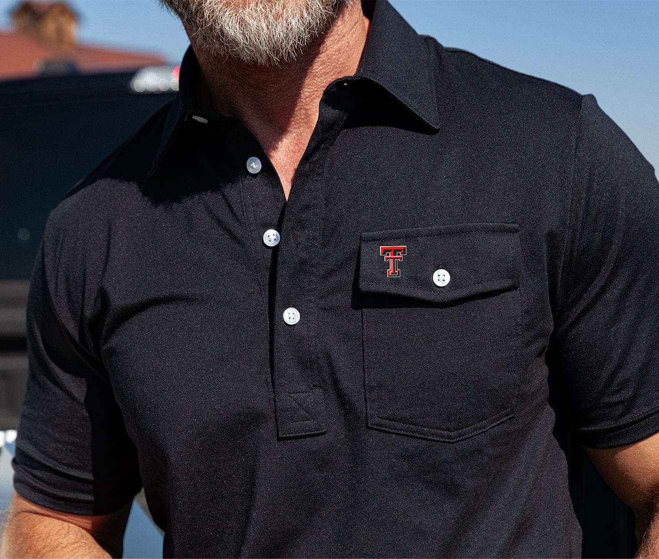Texas Tech - Coach's Performance Players Shirt - TT Mark - Black