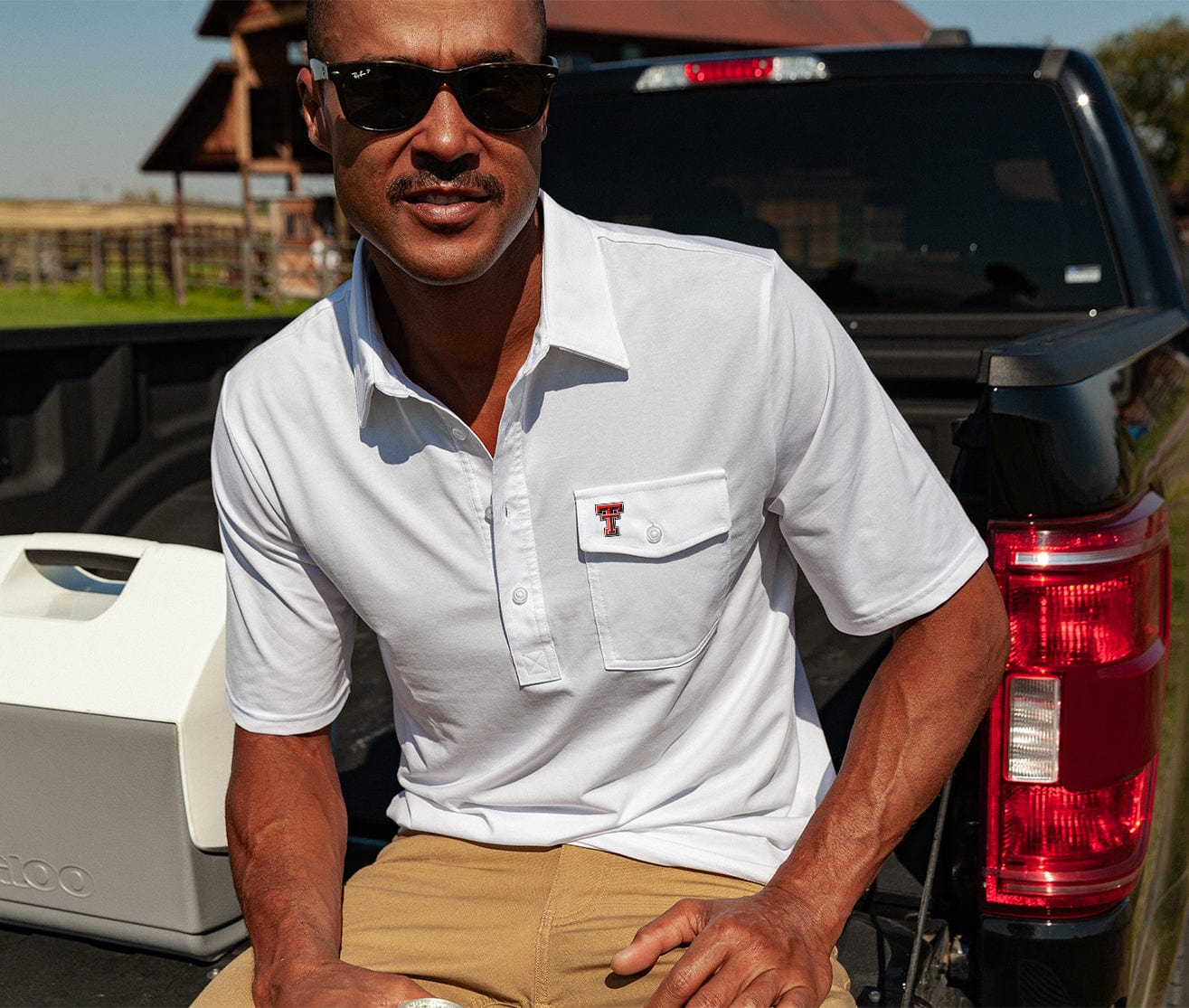 Texas Tech - Coach's Performance Players Shirt - TT Mark - White