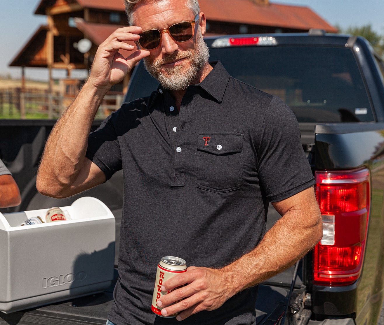 Texas Tech - Coach's Performance Players Shirt - TT Mark - Black