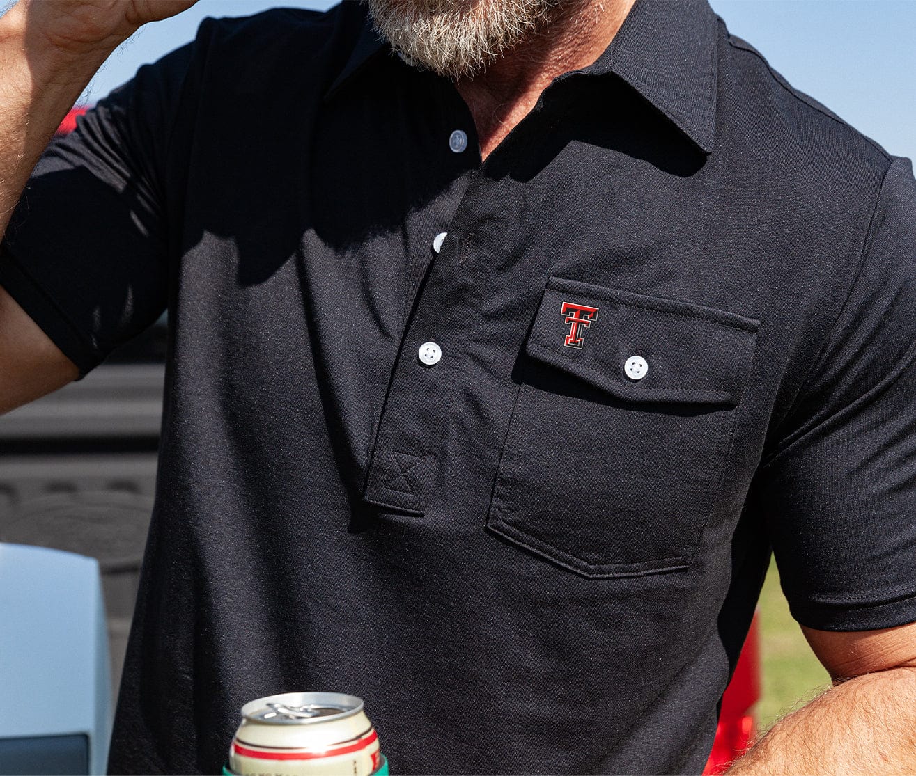 Texas Tech - Coach's Performance Players Shirt - TT Mark - Black