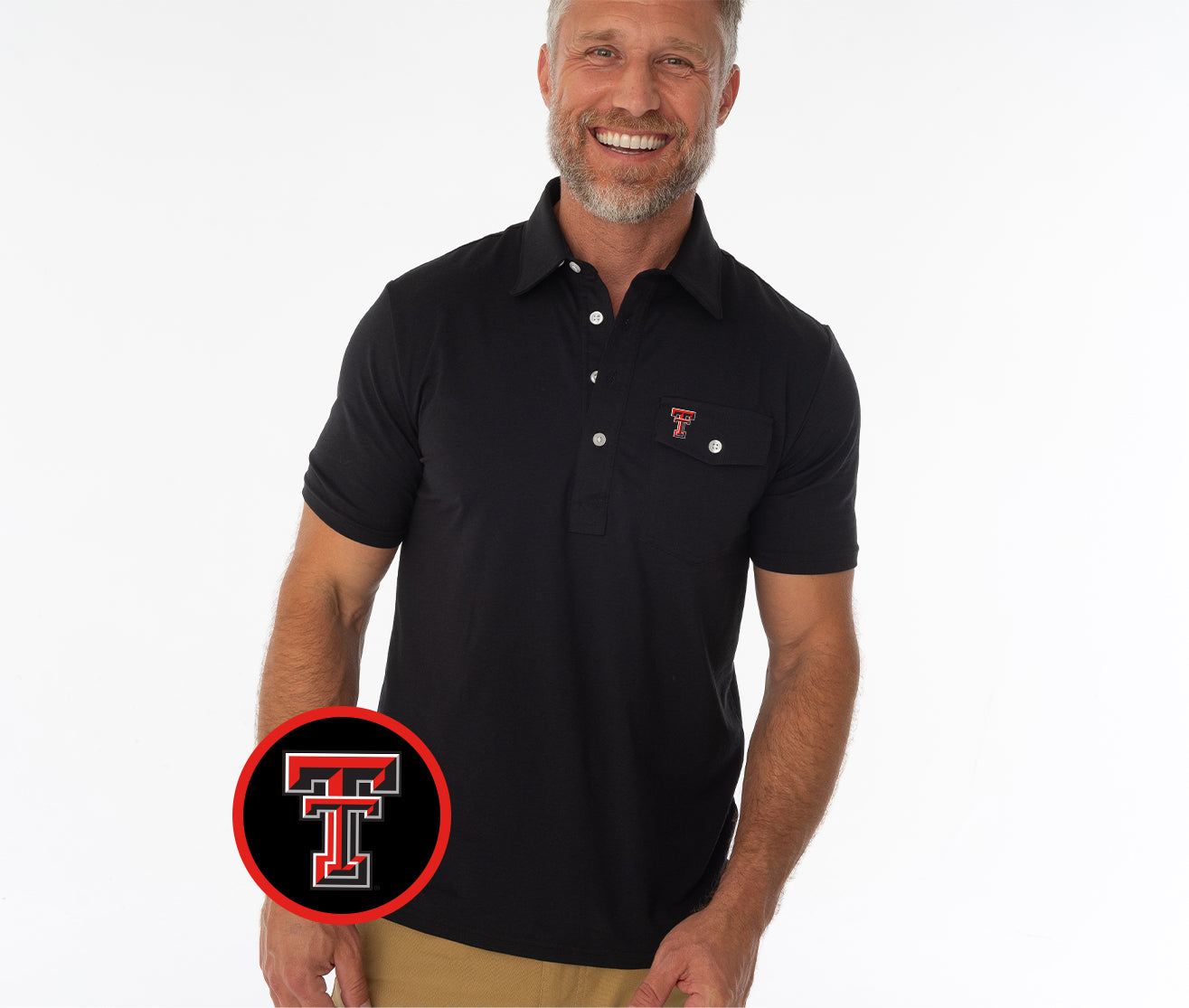 Texas Tech - Coach's Performance Players Shirt - TT Mark - Black