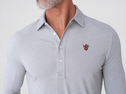 Texas Tech - Brrr Long Sleeve Range Polo - Raider Red - Silverado
