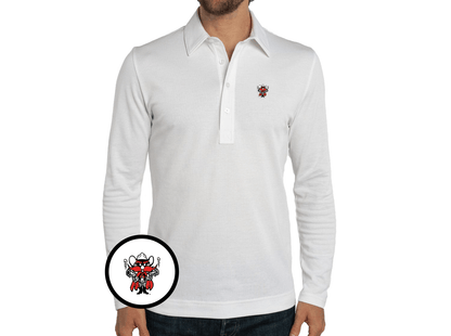 Texas Tech - Jacquard Long Sleeve Range Polo - Raider Red - White