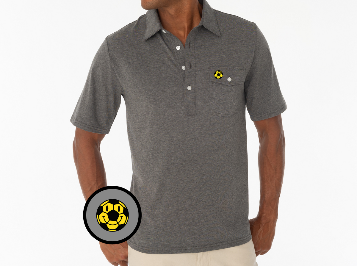 Talisman Performance Players Shirt Yellow Ball Heather Grey