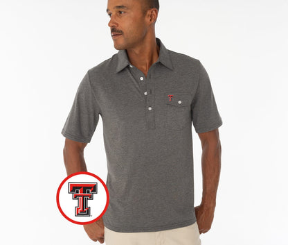 Texas Tech - Coach's Performance Players Shirt - TT Mark - Heather Gray