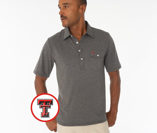 Texas Tech - Coach's Performance Players Shirt - TT Mark - Heather Gray