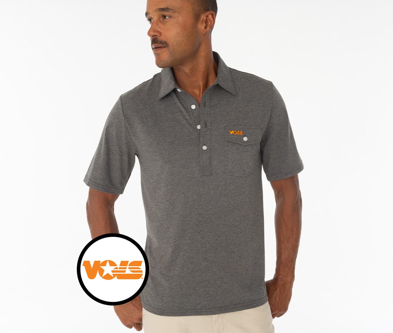 Tennessee - Coach's Performance Players Shirt - Vols - Heather Gray