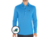 Tulane - Jacquard Long Sleeve Range Polo - Riptide - Blue