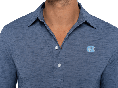UNC - Brrr Long Sleeve Range Polo - NC  - Riviera