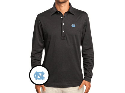 UNC - Jacquard Long Sleeve Range Polo - NC  - Black