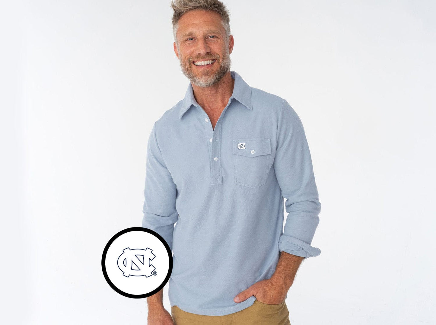 UNC - Long Sleeve Players Shirt - UNC Interlock - Mr. Freeze