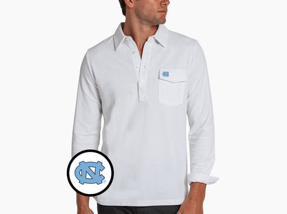 UNC - Long Sleeve Players Shirt - UNC Interlock - White