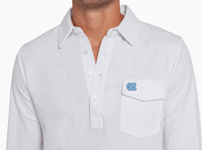 UNC - Long Sleeve Players Shirt - UNC Interlock - White