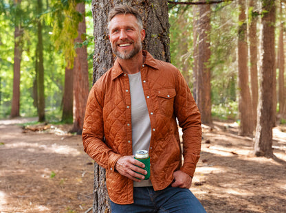 Quilted Shacket - Burnt Orange