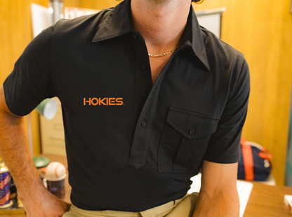 Virginia Tech - Retro Coach's Players Shirt - Hokies - Black
