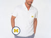 Michigan - Terrycloth Polo - M Logo - White