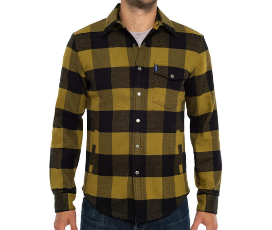 Flannel Shirt Jacket - Buffalo Check - Wheat