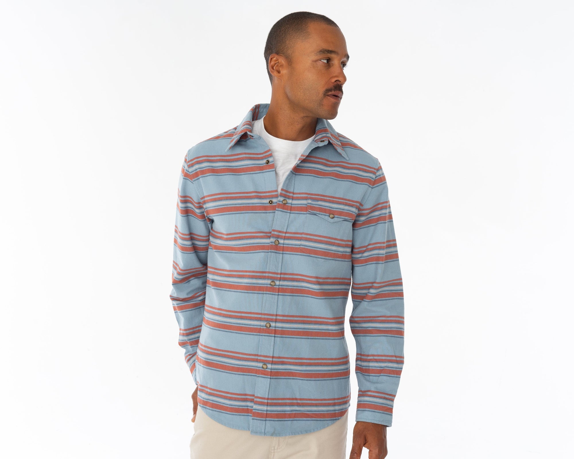 The J.R. Shirt - Blanket Stripe - Blue - Secondary