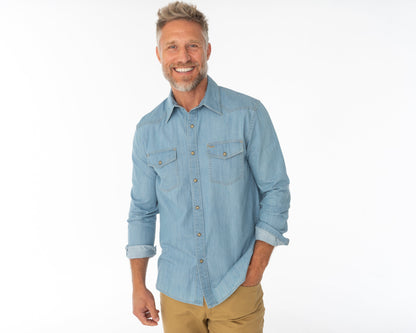 Western Denim Pearl Snap