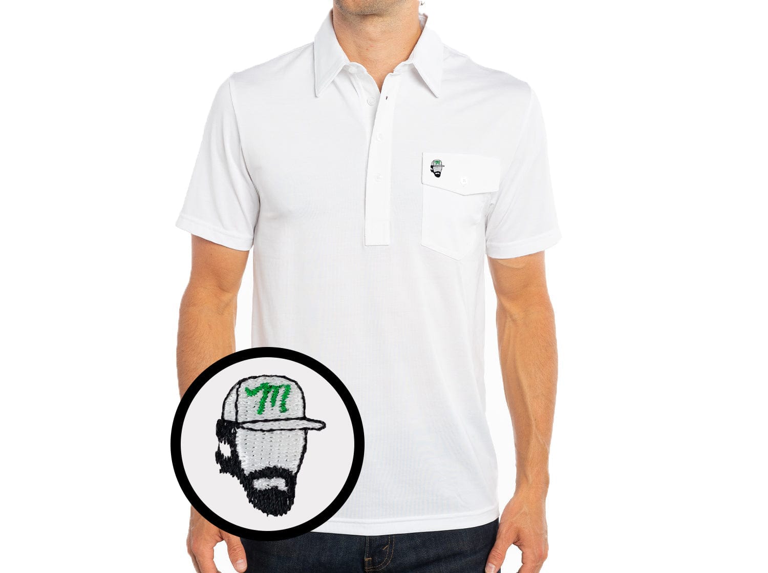 Limited Edition Performance Players Shirt Manolo - Bright White - Secondary