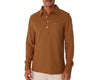 Slim Fit Long Sleeve Players Shirt - Chestnut