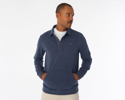 Collared Sweatshirt - Heather Navy