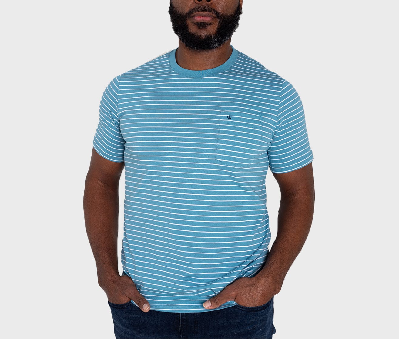 Ringer T-Shirt - Wayne Stripe - Lagoon