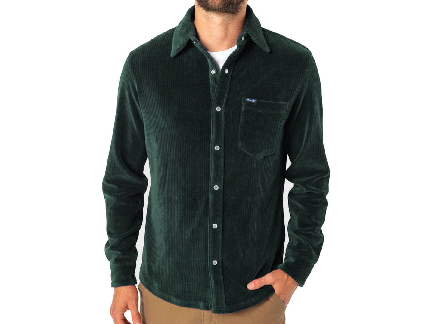The Velour Pearl Snap - Emerald