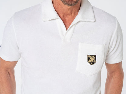 Army - Terrycloth Polo - Shield - White