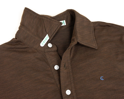 brrr° Long Sleeve Range Polo - Single Malt