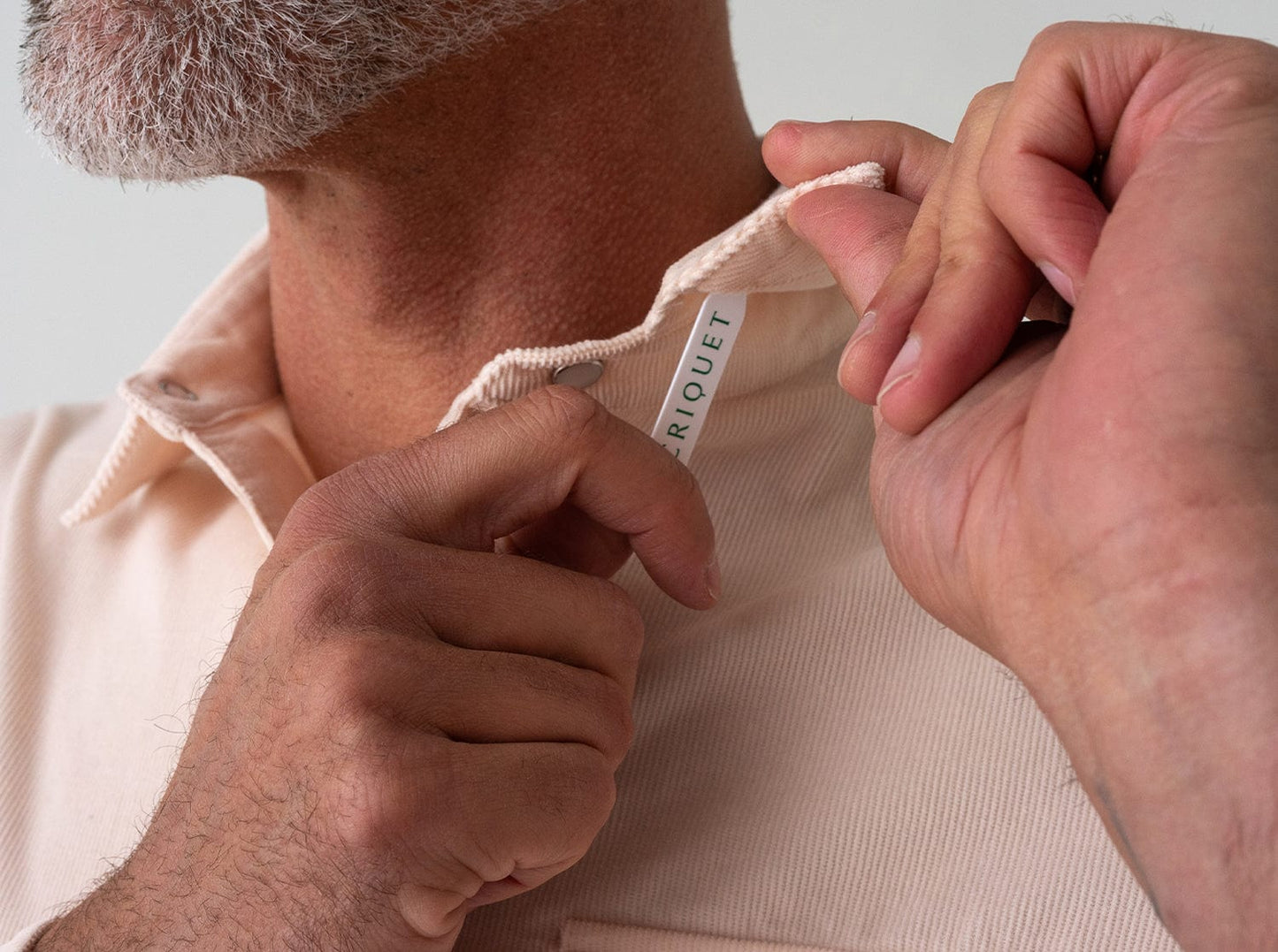 Corduroy Pearl Snap - White Sands