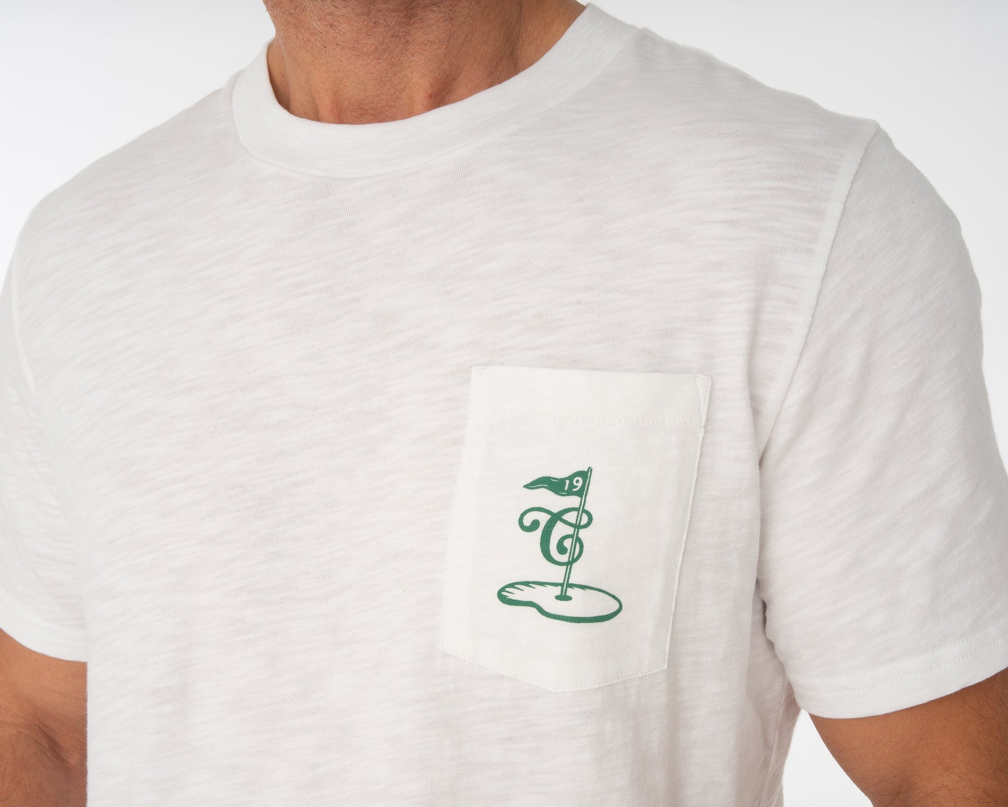 Slub Graphic T-Shirt - 19th Hole - White - Secondary