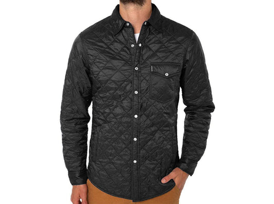 Quilted Shacket - Black