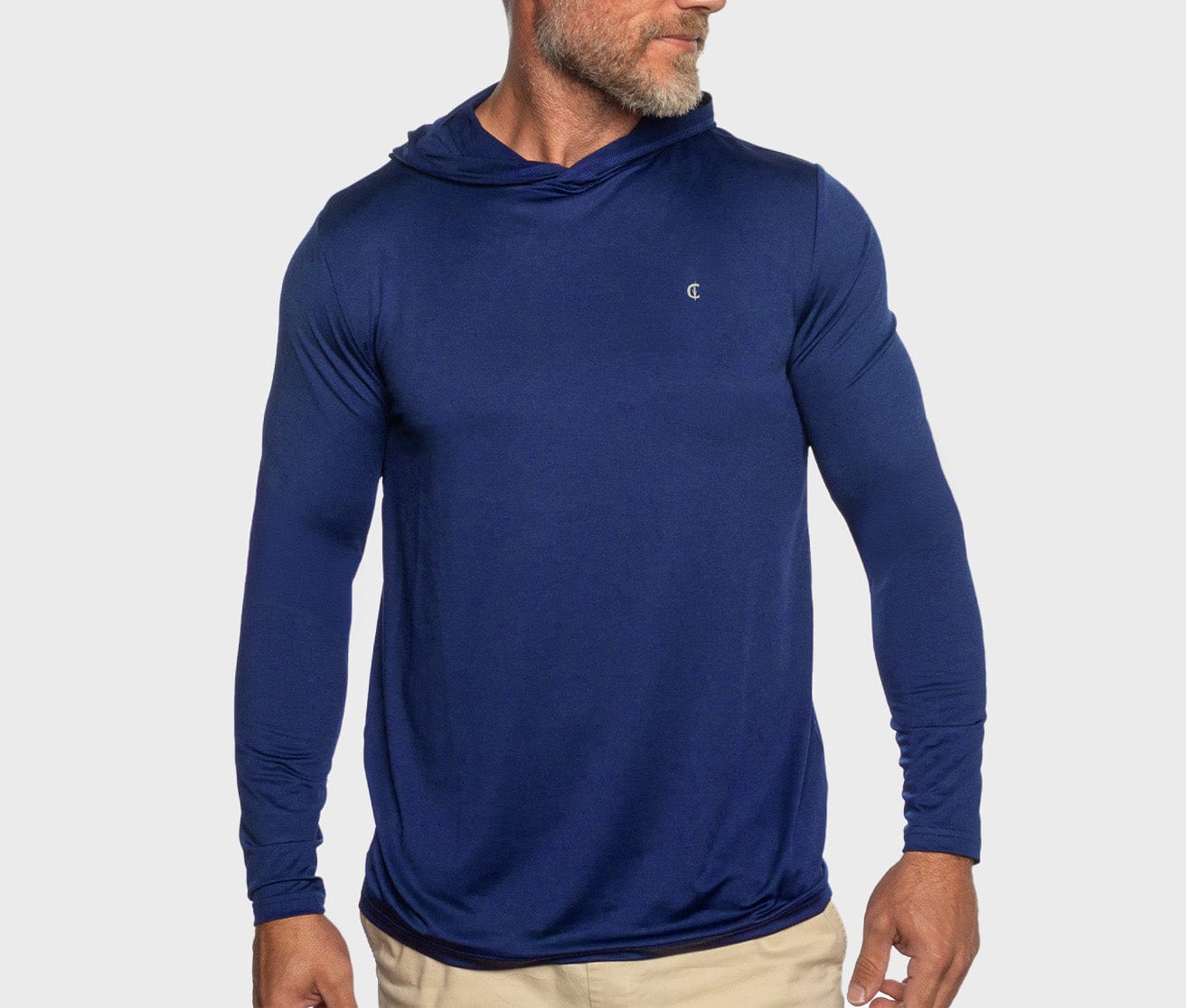 Heather Performance Sport Hoodie - Navy