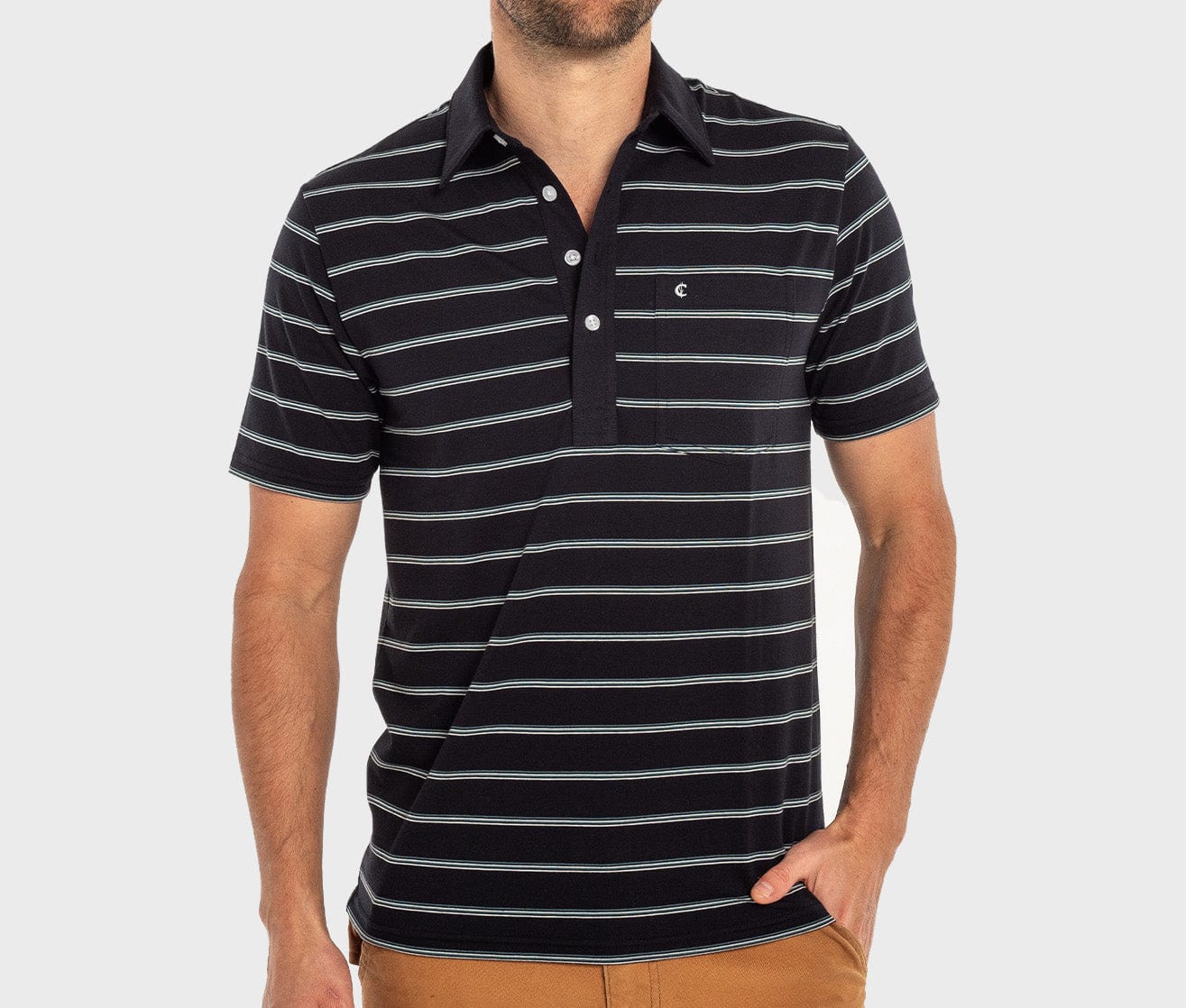 Performance Players Shirt - Cassidy Stripe - Black