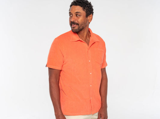 Terrycloth Button Down - Picante