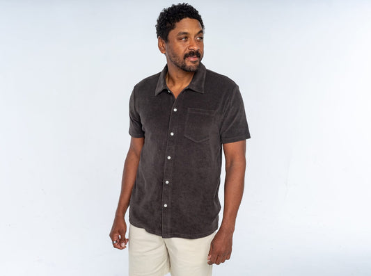 Terrycloth Button Down - Roadhouse