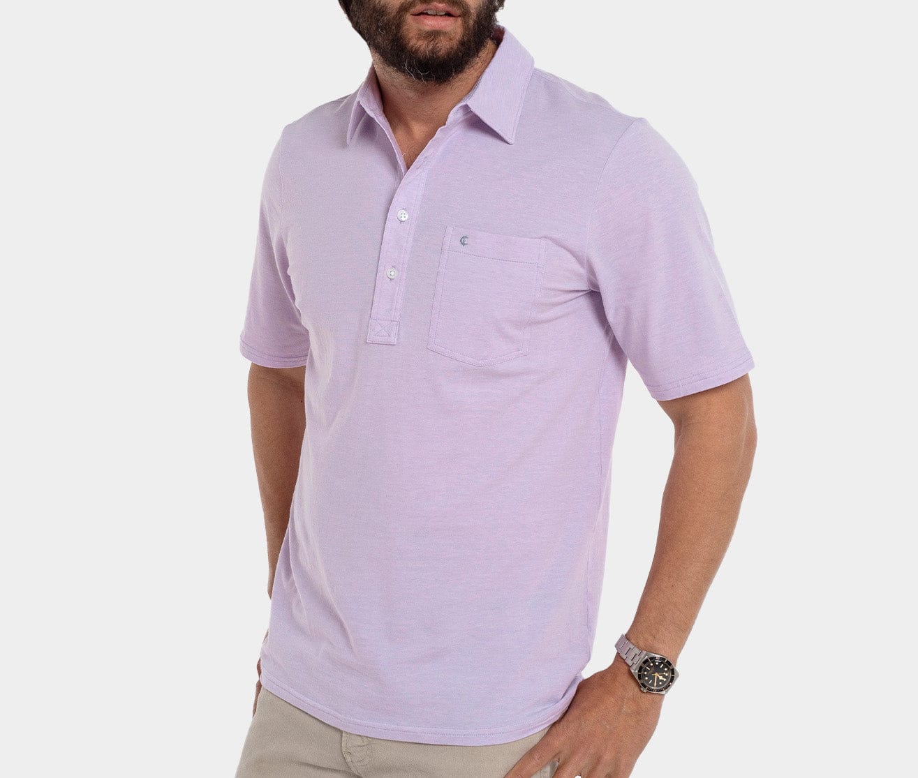 Top-Shelf Players Shirt - Lavender Microstripe