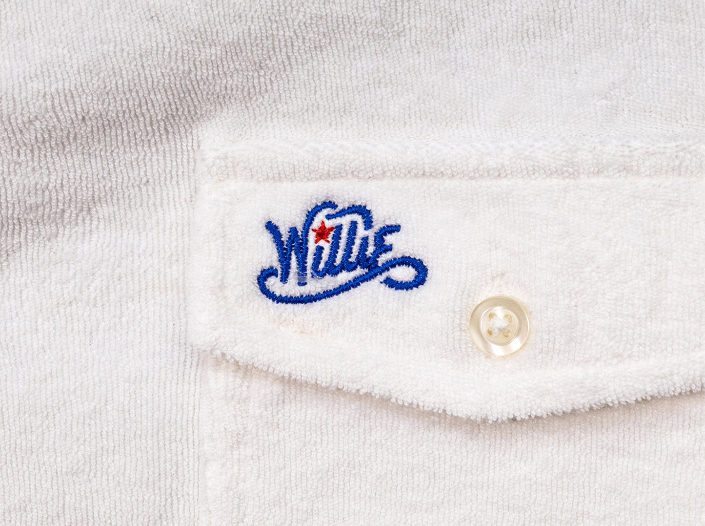 Willie Nelson Terrycloth Players Shirt - The Outlaw - White