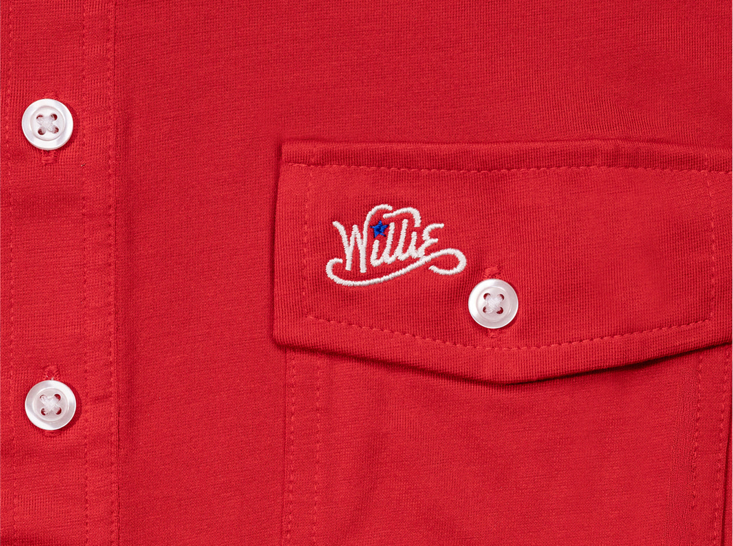 Willie Nelson Players Shirt - The Outlaw - Red