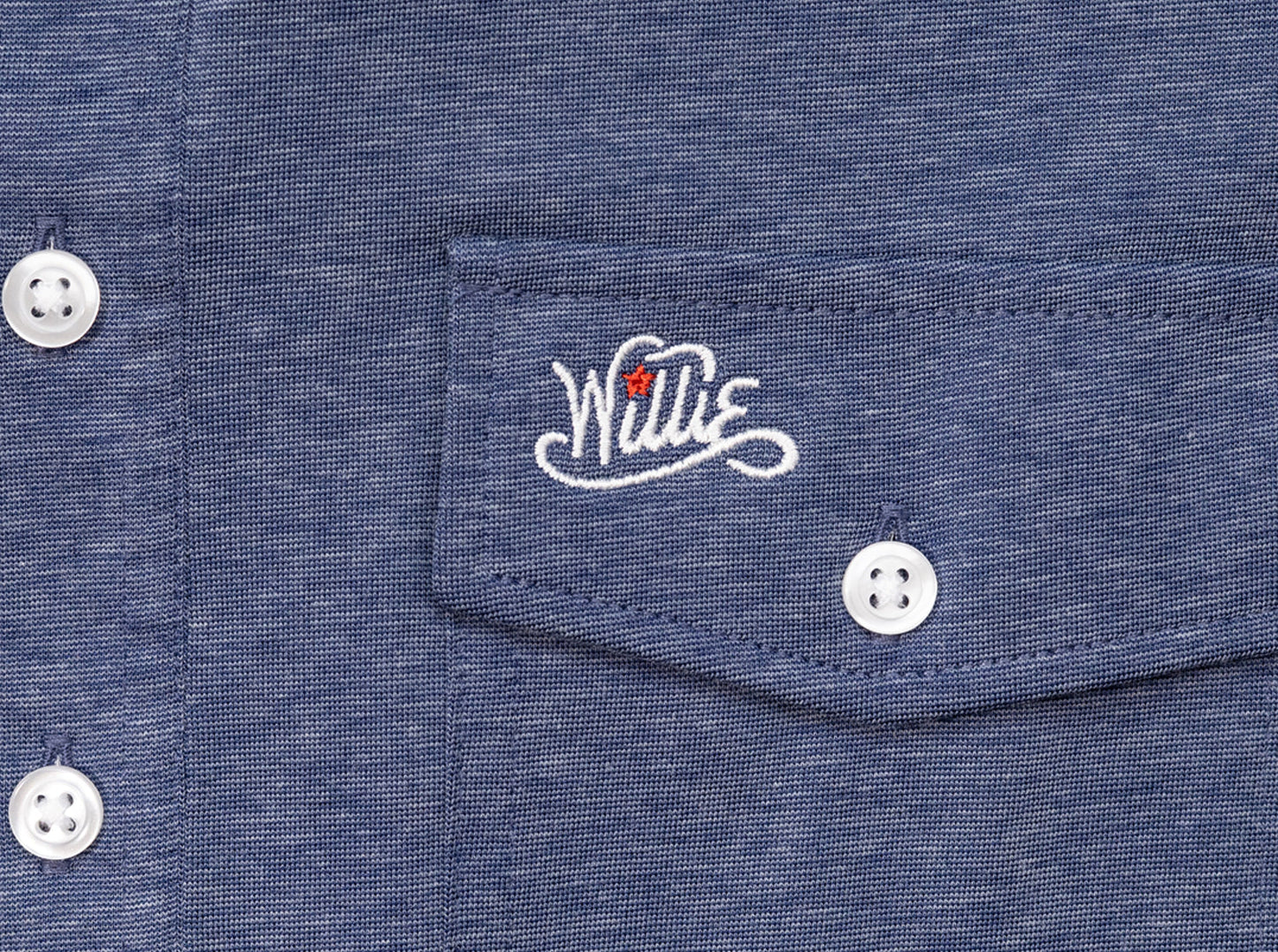 Willie Nelson Players Shirt - The Outlaw - Heather Navy