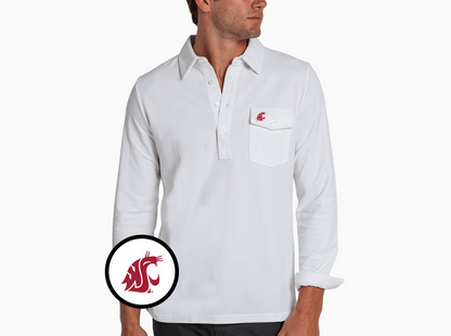 Washington State - Long Sleeve Players Shirt - Cougar - White
