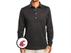 Washington State - Jacquard Long Sleeve Range Polo - Cougar - Black