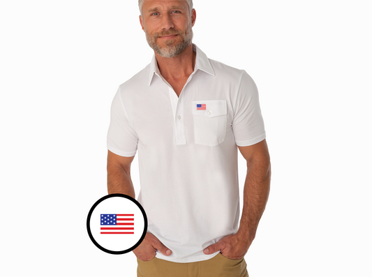 Limited Edition Players Shirt - American Flag - Bright White