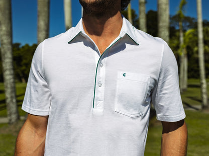 Throwback Players Shirt - Bright White w/ Green