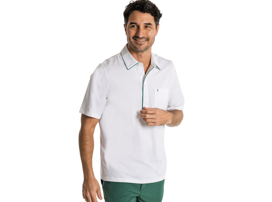 Throwback Players Shirt - Bright White w/ Green