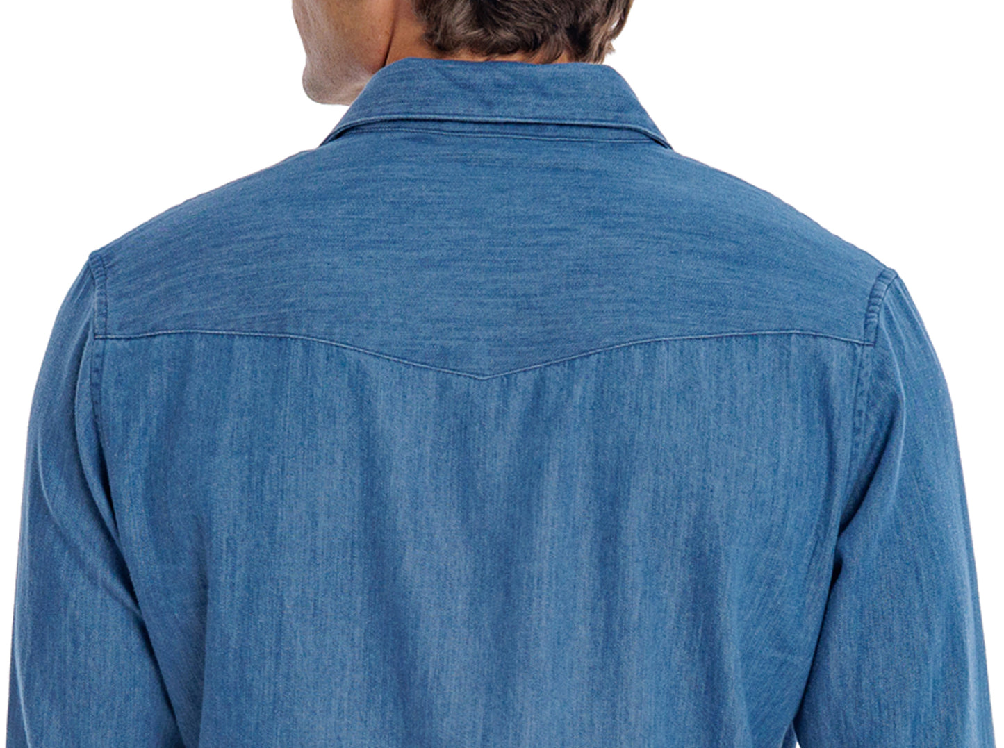 Chambray Pearl Snap - Medium Wash