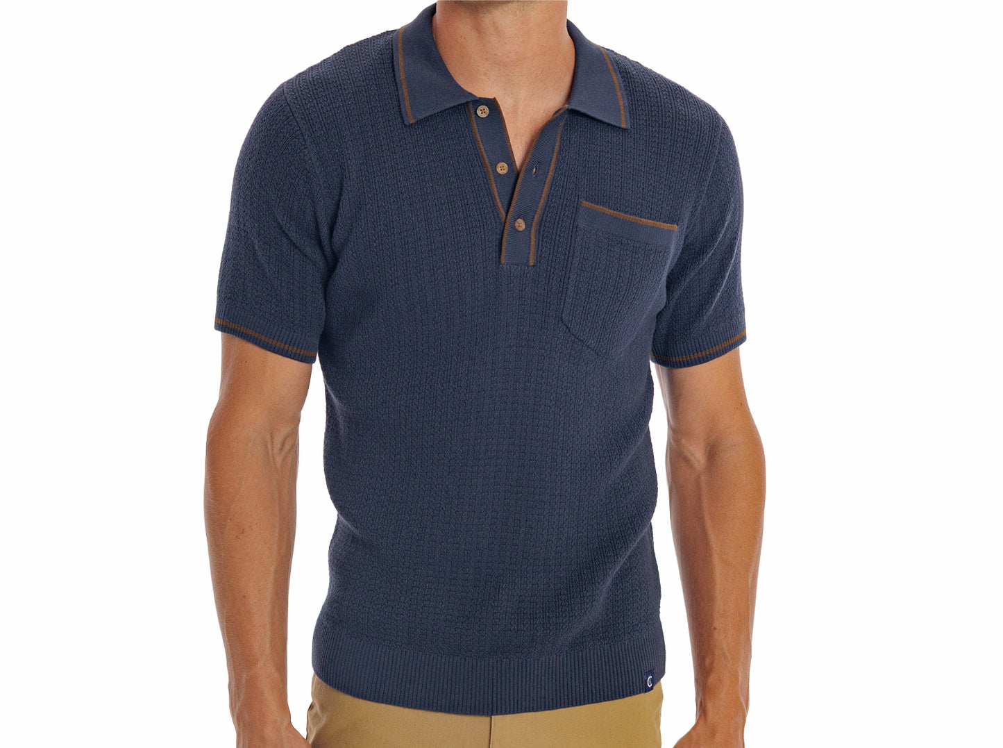 Bungalow Sweater Polo - Dusk