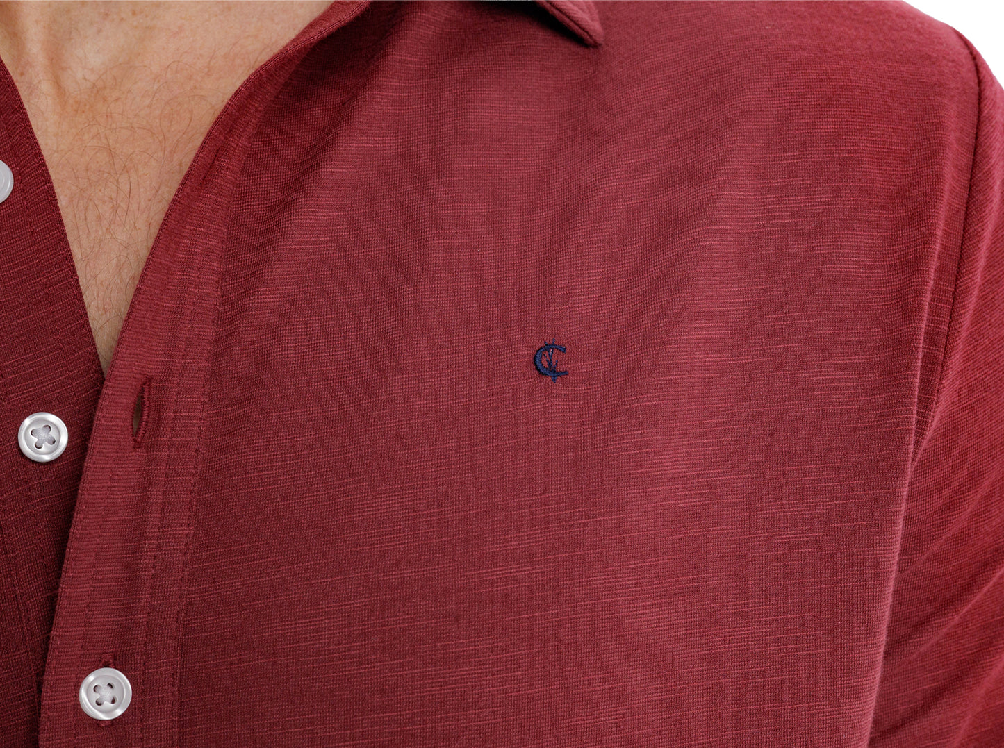 brrr° Long Sleeve Range Polo - Maroon